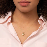 Stippled Bale Heart Locket in Gold